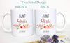 Personalized Aunt Name Peach Floral - White Ceramic Mug - Inkpot