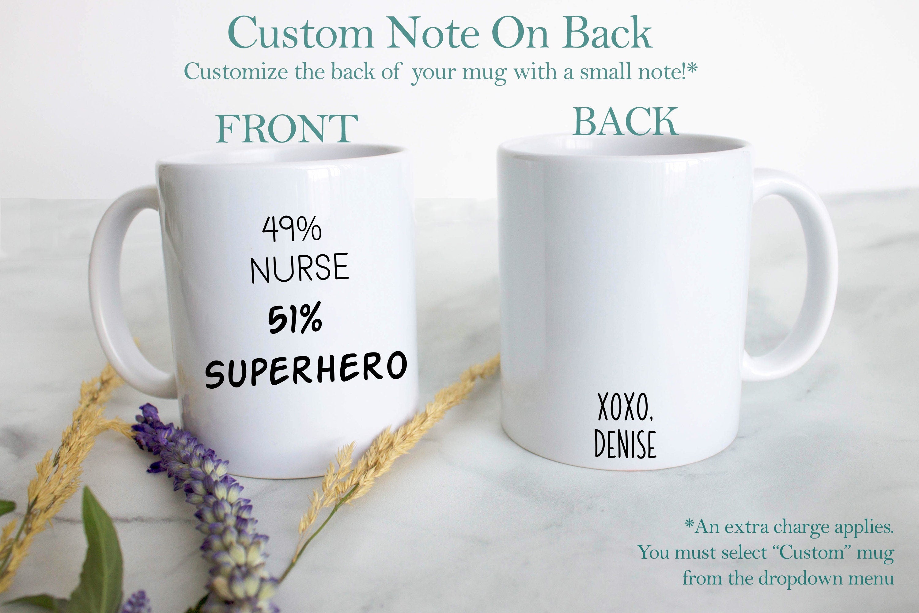 49% Nurse 51% Superhero - White Ceramic Mug