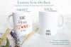 Personalized Aunt Name Peach Floral - White Ceramic Mug - Inkpot