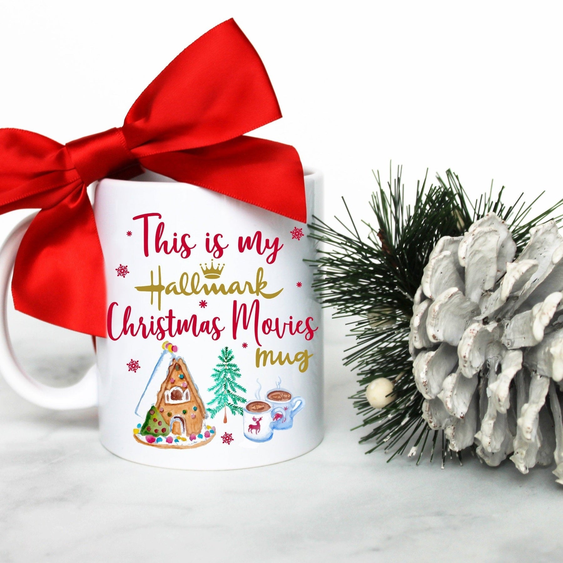 This is My Hallmark Christmas Movie Watching Mug Gingerbread - White Ceramic Mug