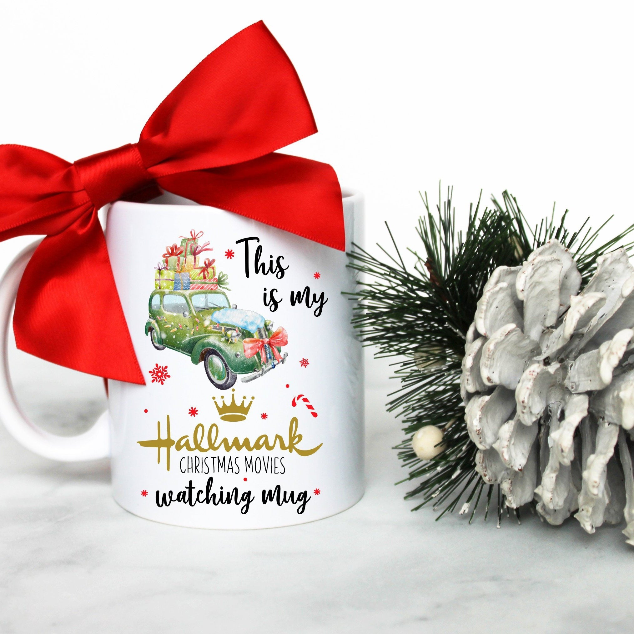 This is My Hallmark Christmas Movie Watching Mug Green - White Ceramic Mug
