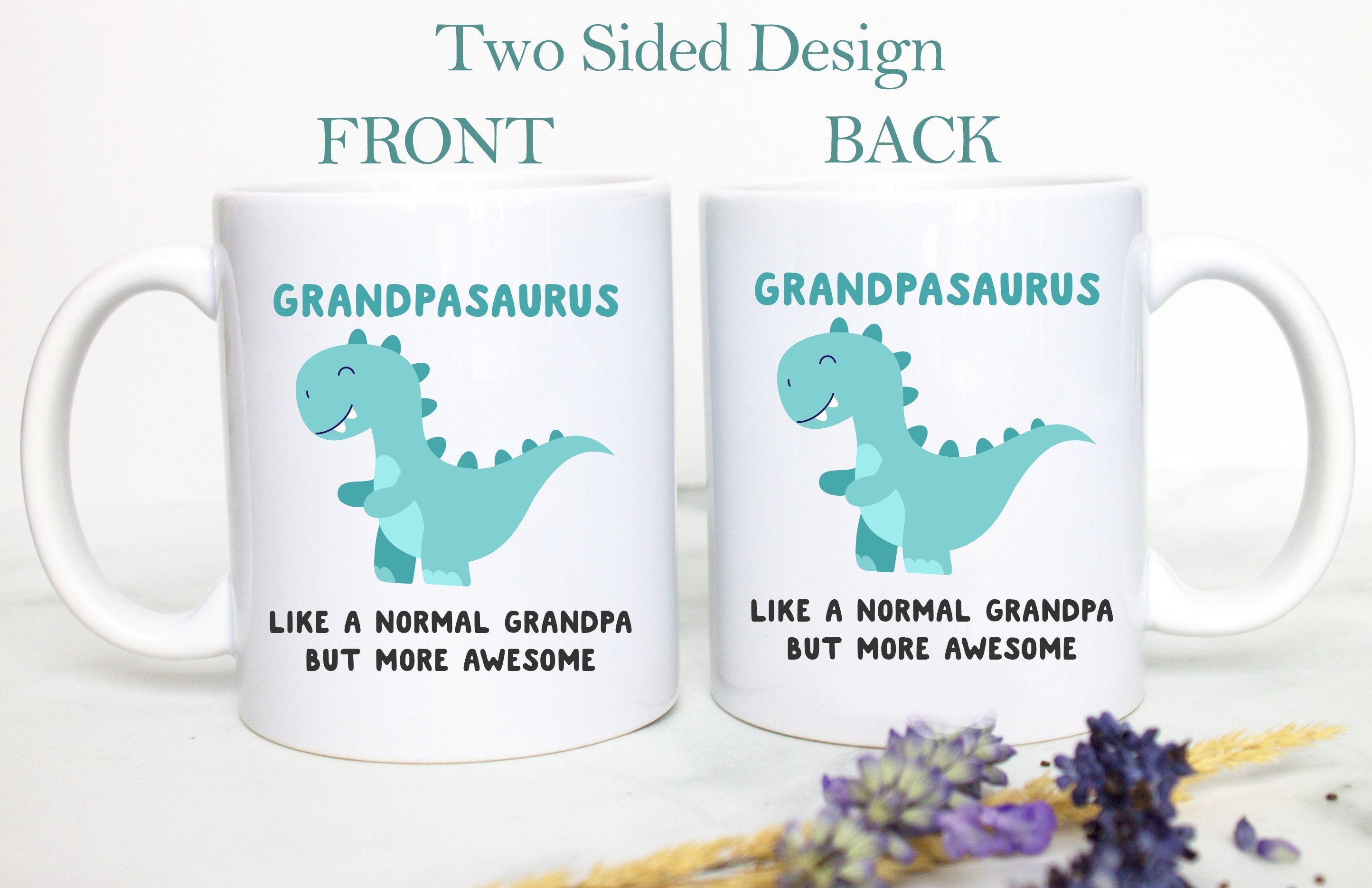 Grandmasaurus and Grandpasaurus Individual OR Mug Set, Baby Announcement, New Grandparents Mug, New Grandpa, Pregnancy, Grandparents Gift