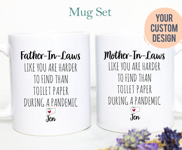 Personalized Father's Day Mother's Day Gift Individual OR Mug Set, Funny Mother In Law, Father In Law Mug, Pandemic Gift, Best Mother In Law