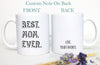 Personalized Father's Day Mother's Day Gift Individual OR Mug Set, Best Dad, Best Mom Gift Mom and Dad Mugs, Mom and Dad Gift Idea