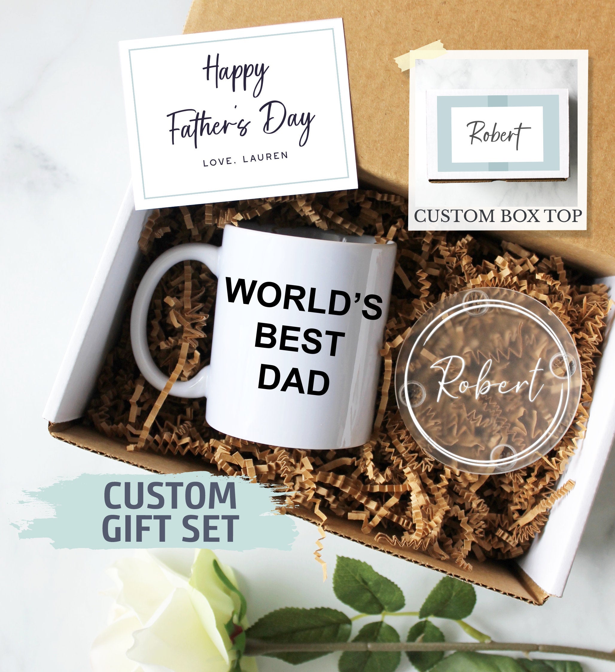 Personalized Father's Day Gift Box | World's Best Dad, Gift for Dad,Father's Day Gift Idea, Expecting Dad Gift, New Dad Gift, Best Dad Ever