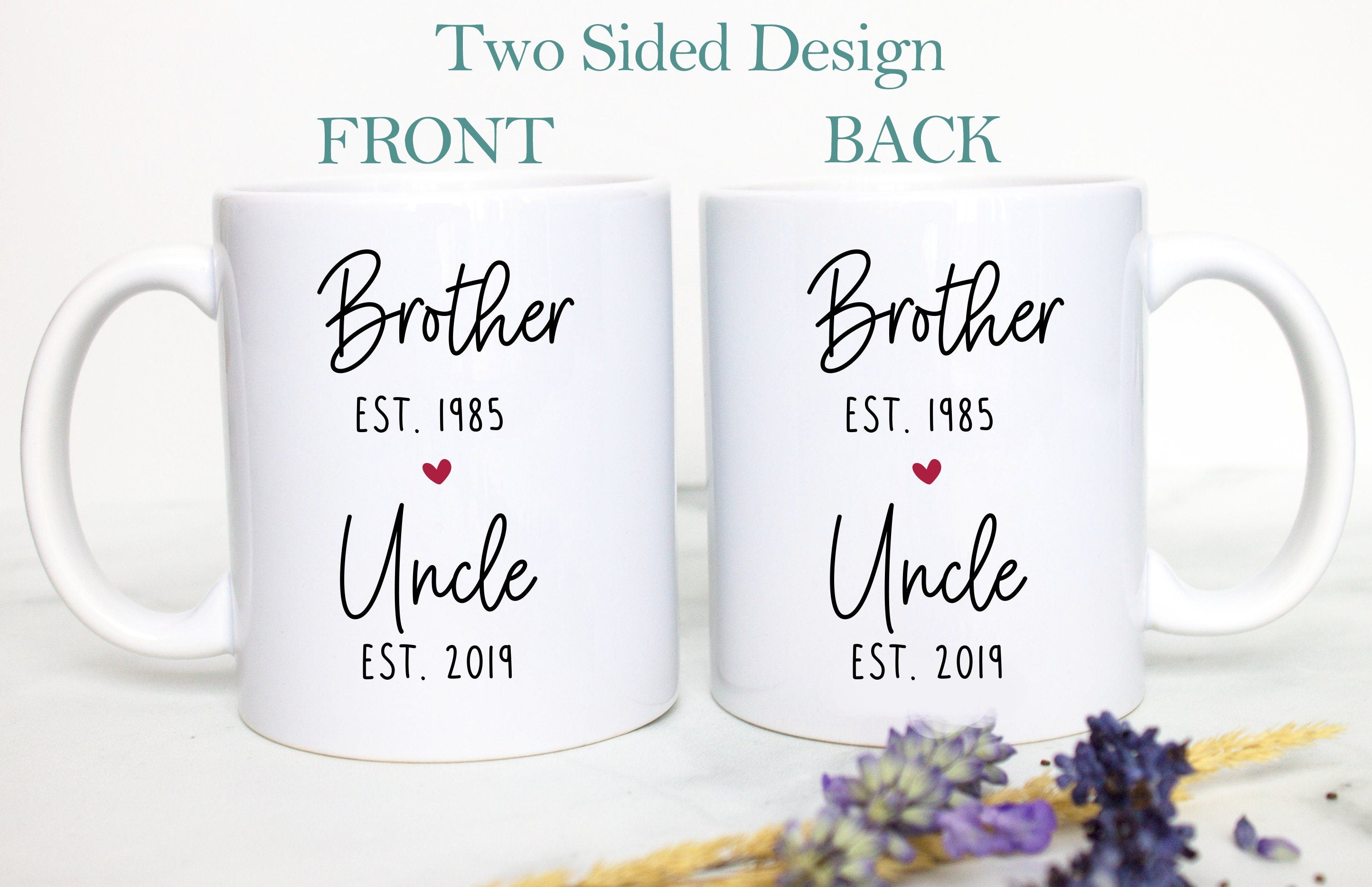 Sister Promoted to Auntie, Brother to Uncle Individual OR Mug Set
