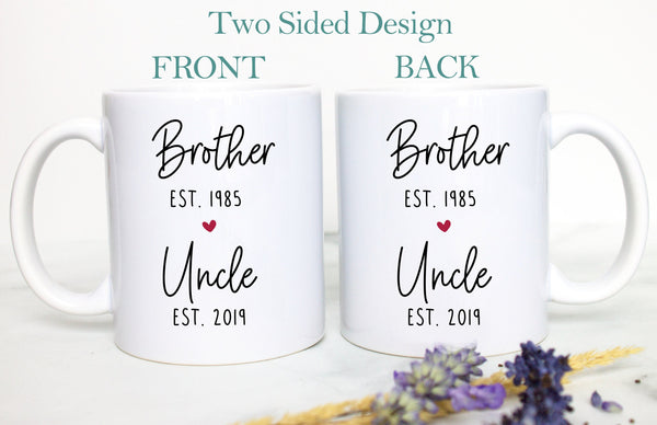 Sister Promoted to Auntie, Brother to Uncle Individual OR Mug Set
