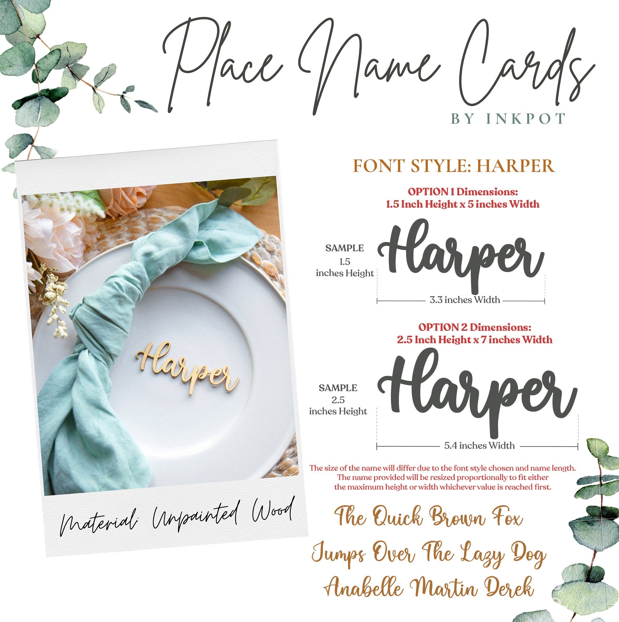 Custom Wedding Holiday Table Name Place Cards | Dinner Party Table decor, Wedding Name Cards, Wood Table Setting, Rustic Place Name, Wedding