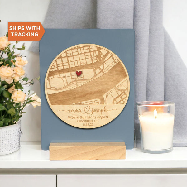 Personalized Map Plaque