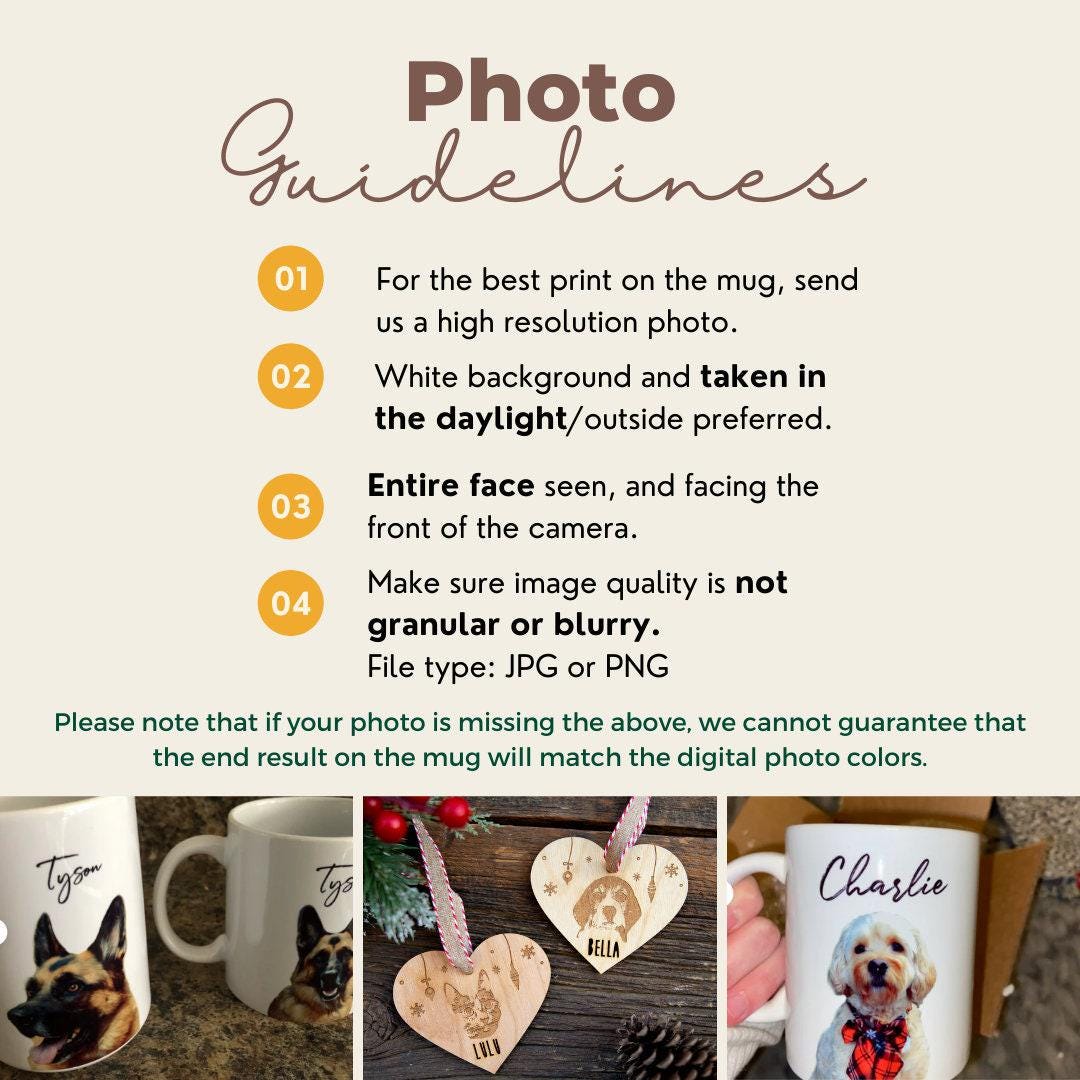 Custom Dog Mug - Pet Photo Portrait