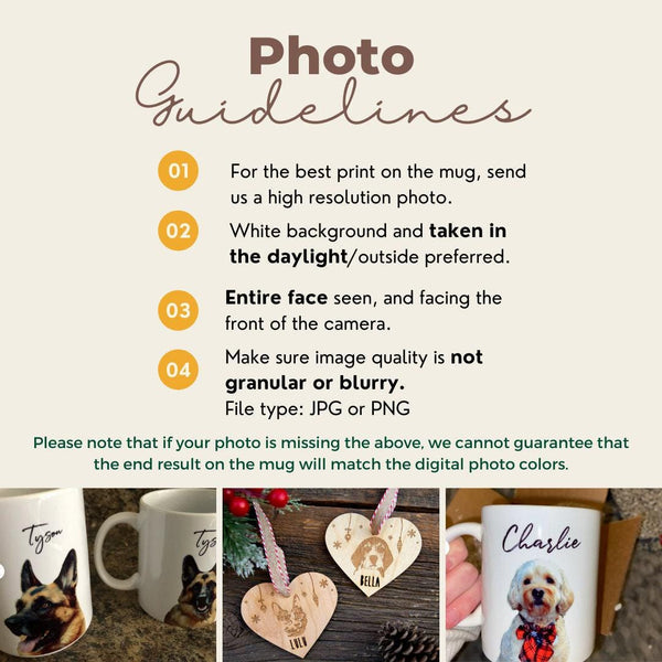 Custom Dog Mug - Pet Photo Portrait