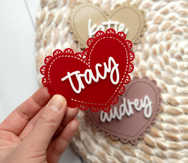 Valentine's Day Heart Basket Tag