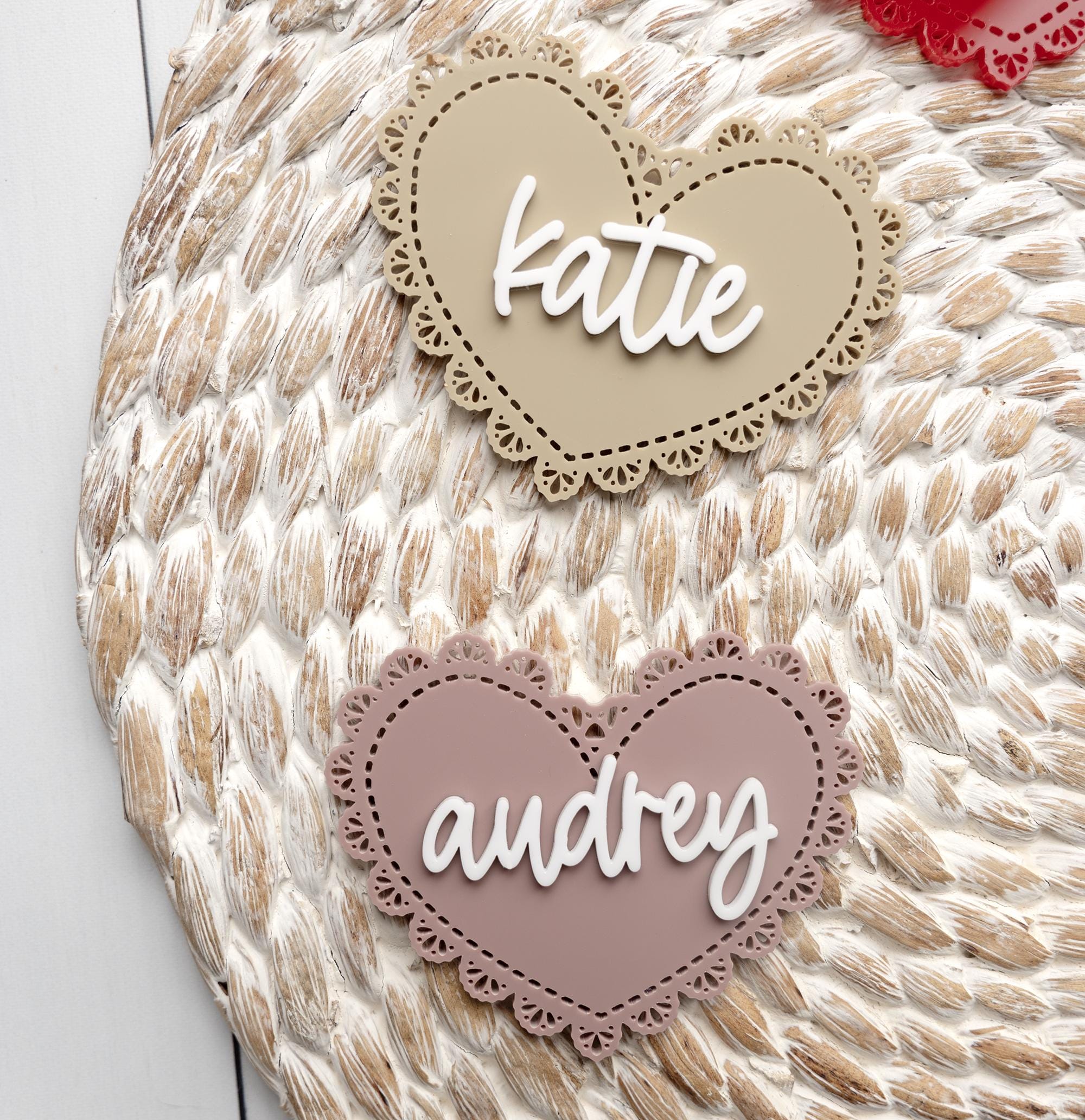 Valentine's Day Heart Basket Tag
