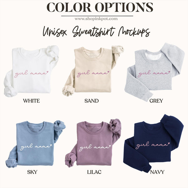 Girl Mama Sweatshirt With Custom Names | Girl Mom Sweater, Mother's Day Gift, Mother's Day Gift Ideas,New Mom Outfit,Mom Birthday Gift