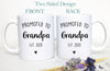 Promoted to Grandpa and Grandma Individual OR Mug Set
