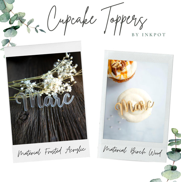 Custom Name Cupcake Topper