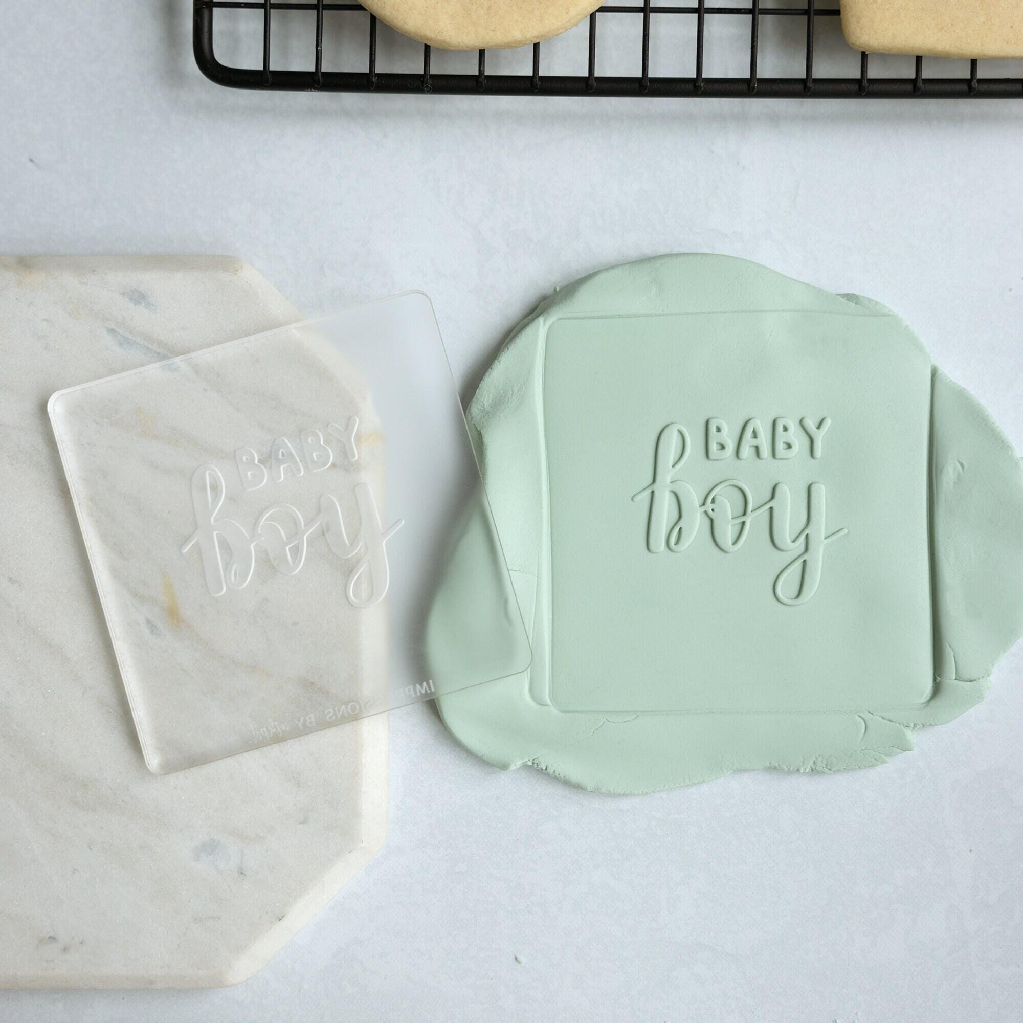 Baby Boy Acrylic Fondant Embosser With Optional Cutter