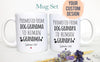Promoted From Dog Grandma and Grandpa To Human Grandma and Grandpa Individual or Mug Set - White Ceramic Mug