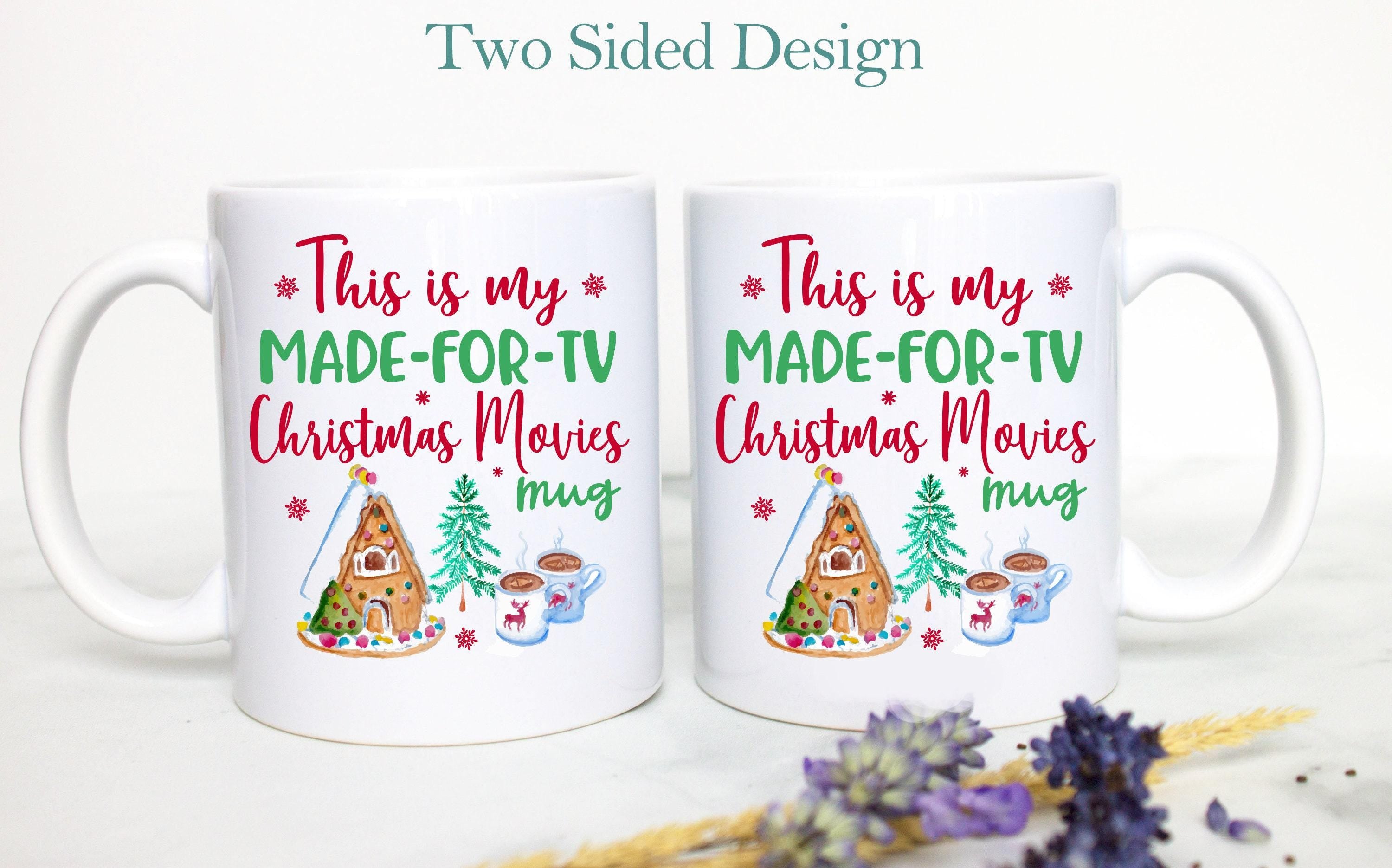 This is My Made-For-TV Christmas Movie Watching Mug Blue - White Ceramic Mug
