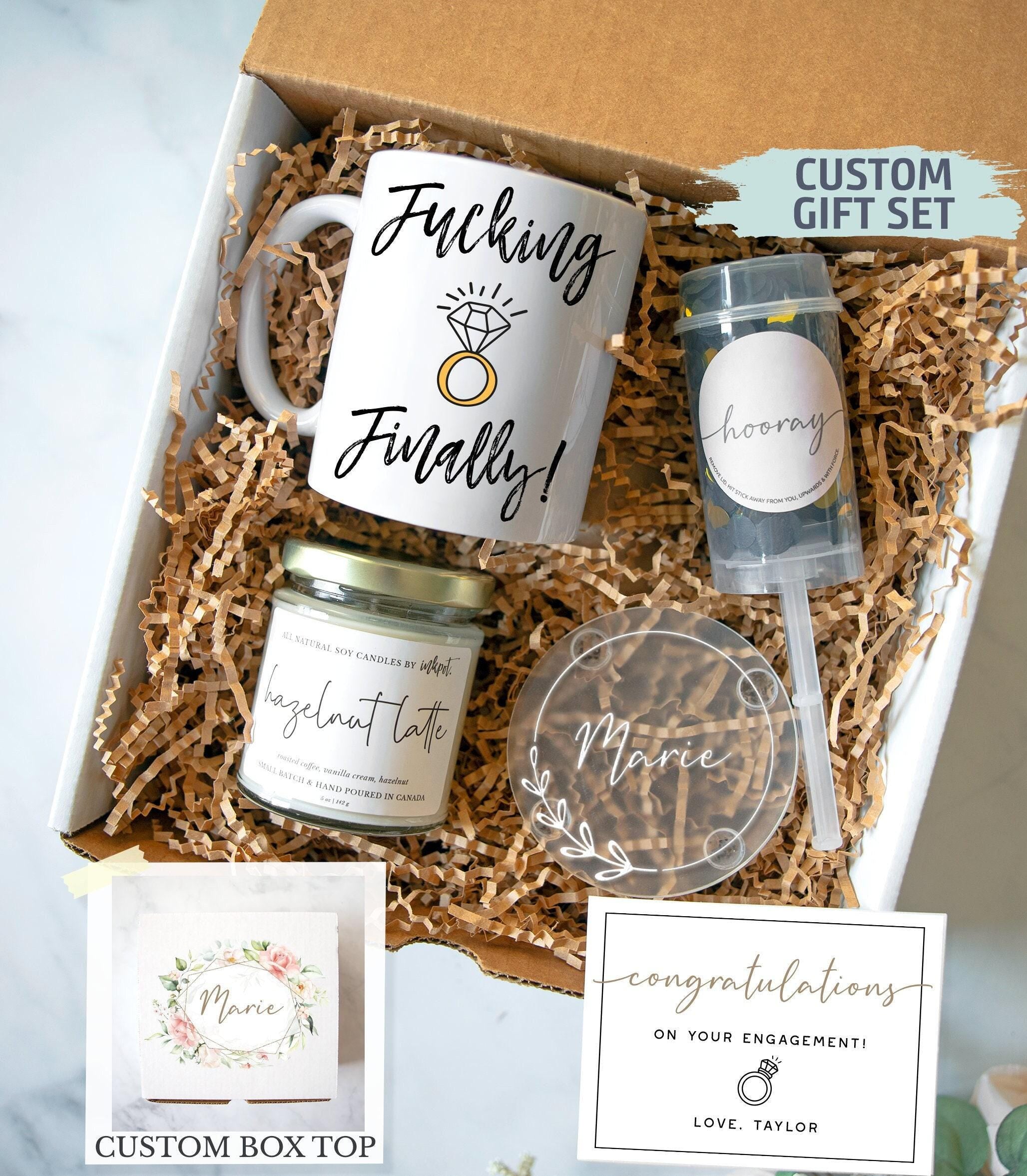 Personalized Engagement Gift Box