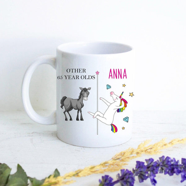 Other 65 Year Olds Vs. You Unicorn - White Ceramic Mug