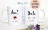 Personalized Aunt and Uncle Individual or Mug Set- White Ceramic Mug