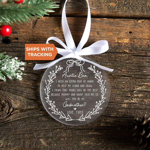 Personalized Godmother Godfather Ornament