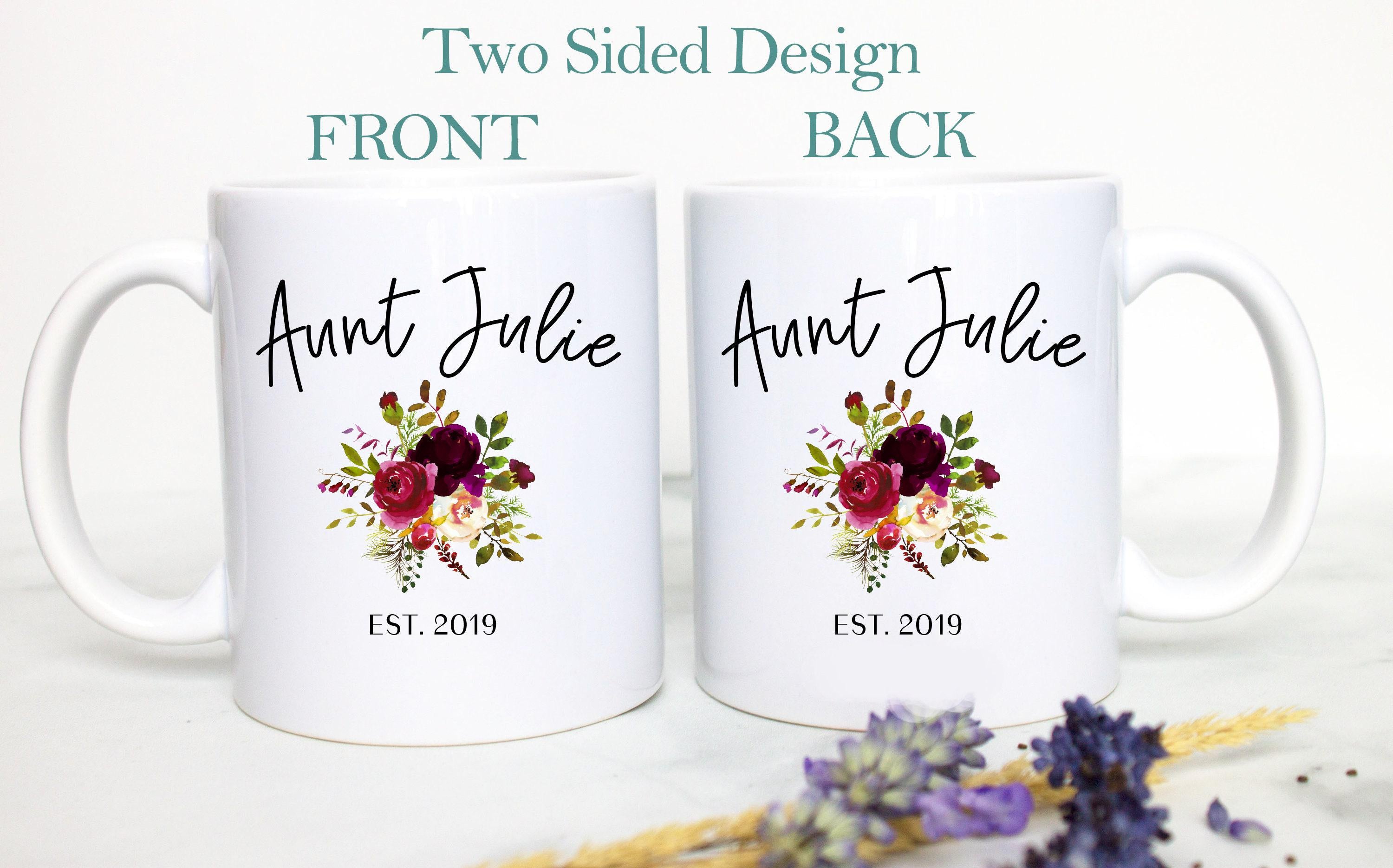 Personalized Aunt Name - White Ceramic Mug