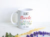 Wildflower Personalized Aunt Name - White Ceramic Mug