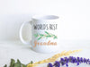 World's Best Grandma Greenery - White Ceramic Mug