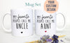 My Favorite People Call me Aunt and Uncle Individual or Mug Set - White Ceramic Mug