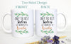 Only The Best Sisters Get Promoted to Auntie Floral - White Ceramic Mug