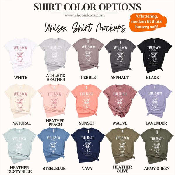 Custom Bachelorette Party Shirt | The Bach Club The Bride Shirt, Personalized Bachelorette Shirt, Coquette Bachelorette,Bridal Party Shirt