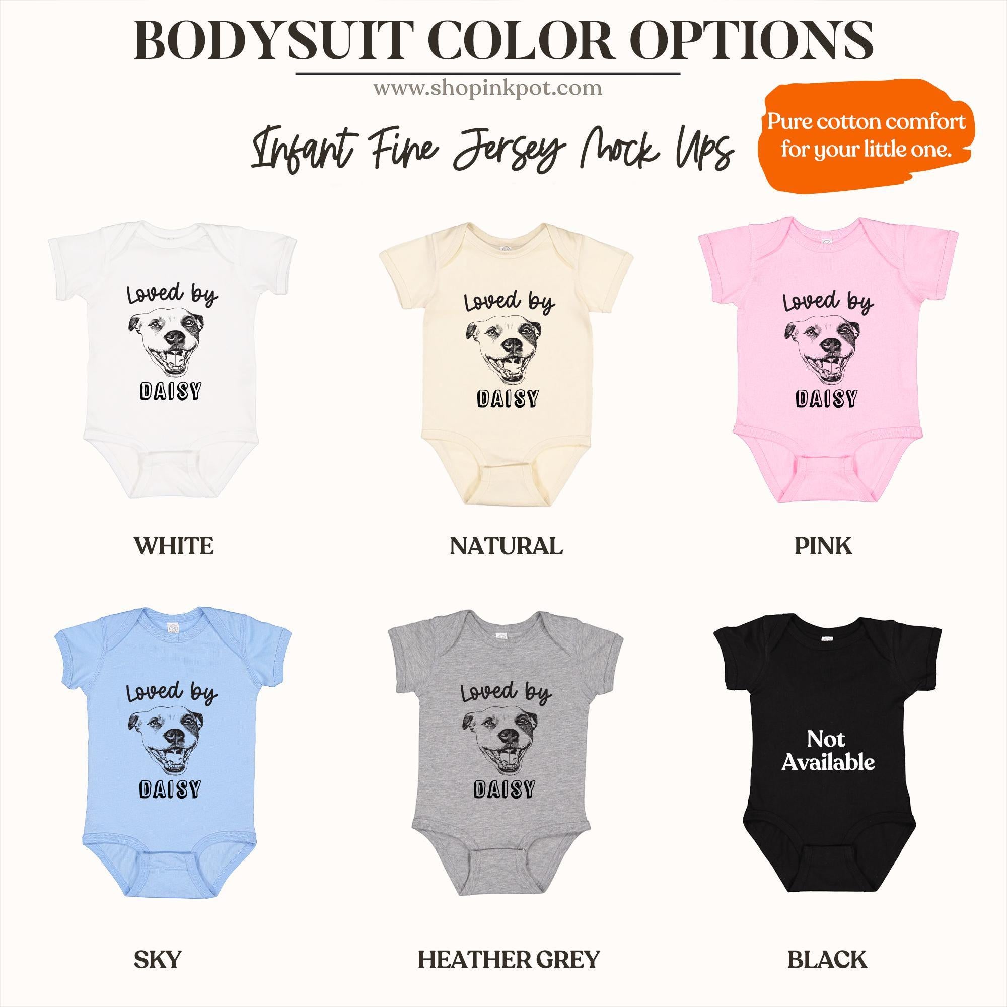 Custom Loved By Bodysuit | Protected By Pets, Newborn Outfit, Gift for Baby, Dog Brother, Baby Announcement, Cat Portrait, New Best Friend