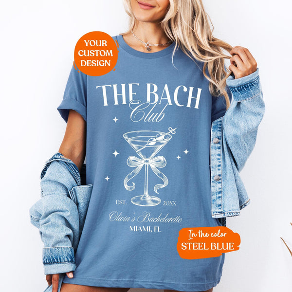 Custom Bride Bachelorette Party Shirt | The Bach Club The Bride Shirt, Personalized Bachelorette Shirt, Coquette Bachelorette,Bridal Party
