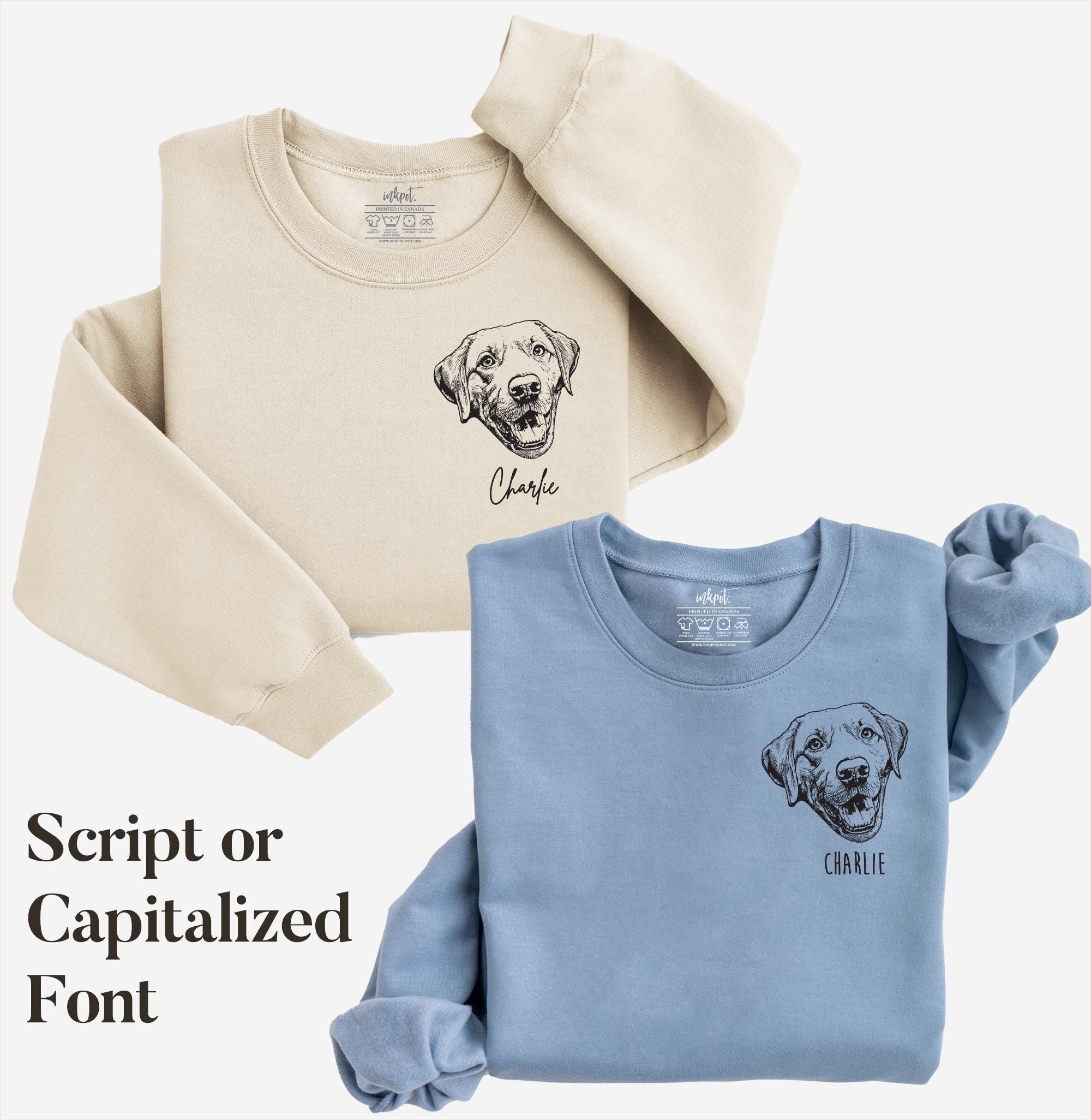 Custom Pet Shirt | Dog Cat Pet Portrait Gift, Custom Cat Photo and Name Shirt, Pet Memorial Lover Gift, Cat Dog Mom Gift, Custom Cat Shirt