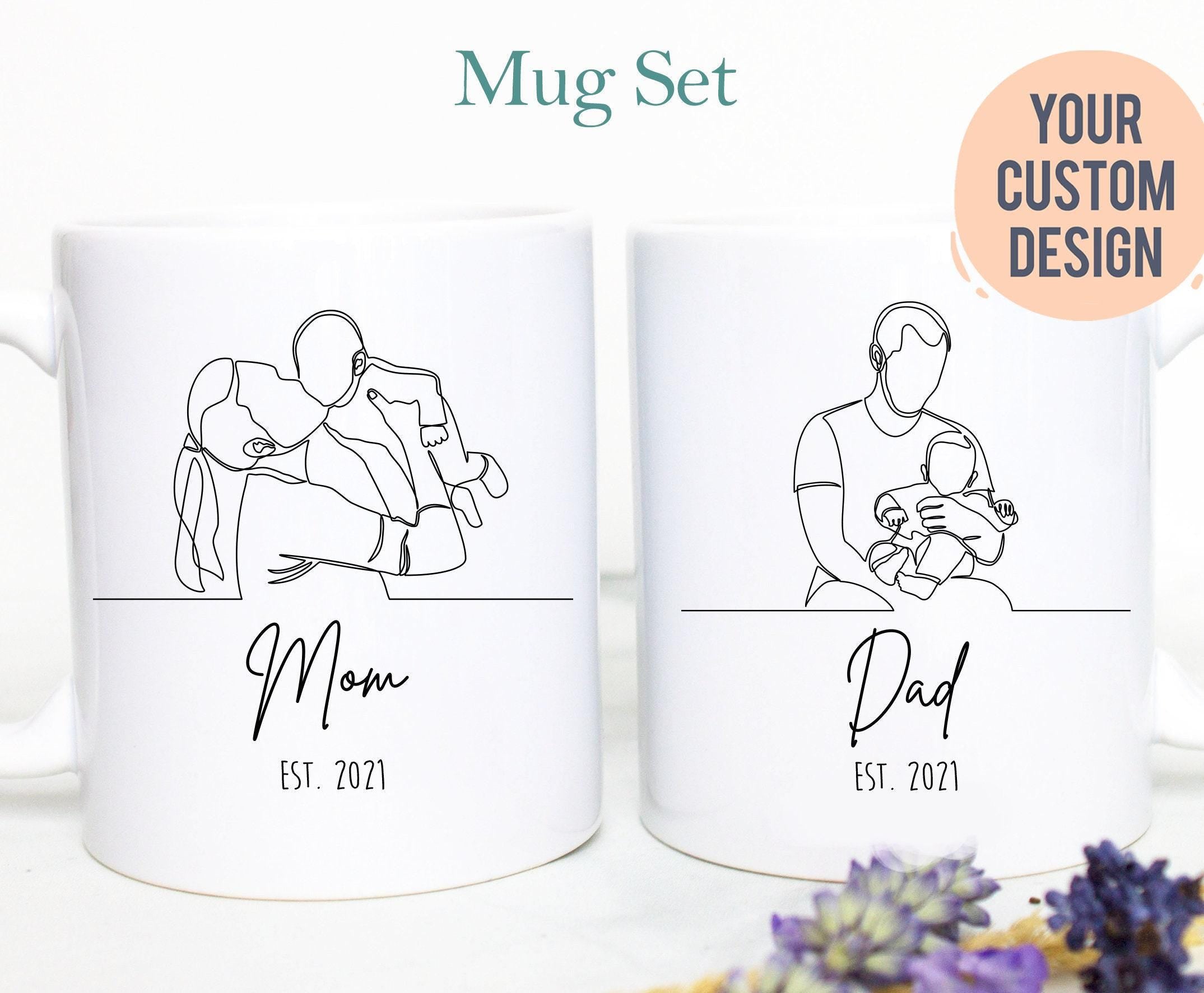 Promoted to Mom and Dad Individual OR Mug Set
