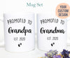 Promoted to Grandpa and Grandma Individual OR Mug Set
