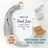 Personalized Hello Aunt Bodysuit