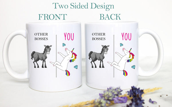 Other Bosses Vs. You Unicorn - White Ceramic Mug