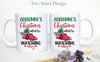 This is My Custom Name Christmas Movie Watching Mug Blue - White Ceramic Mug