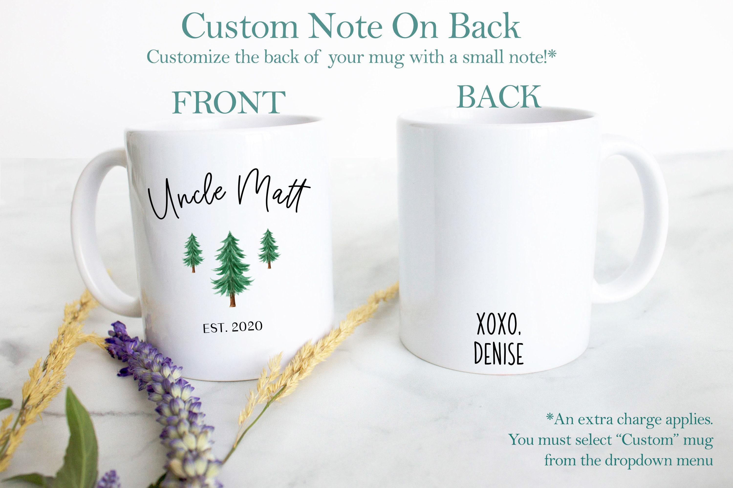Personalized Aunt and Uncle Name Summer Individual or Mug Set - White Ceramic Mug
