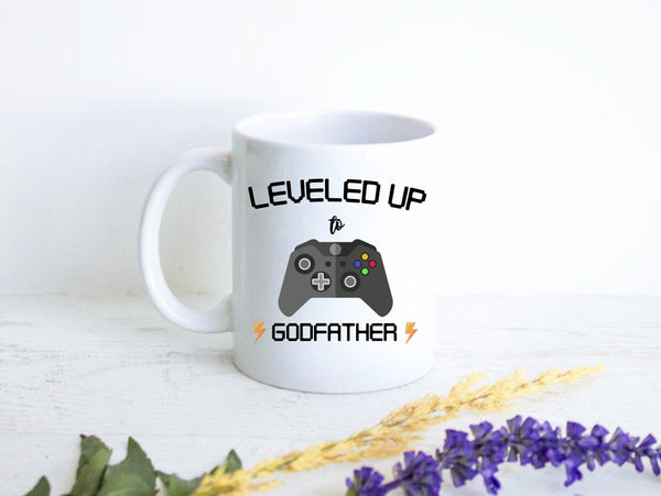 Leveled Up to Godfather Nintendo - White Ceramic Mug