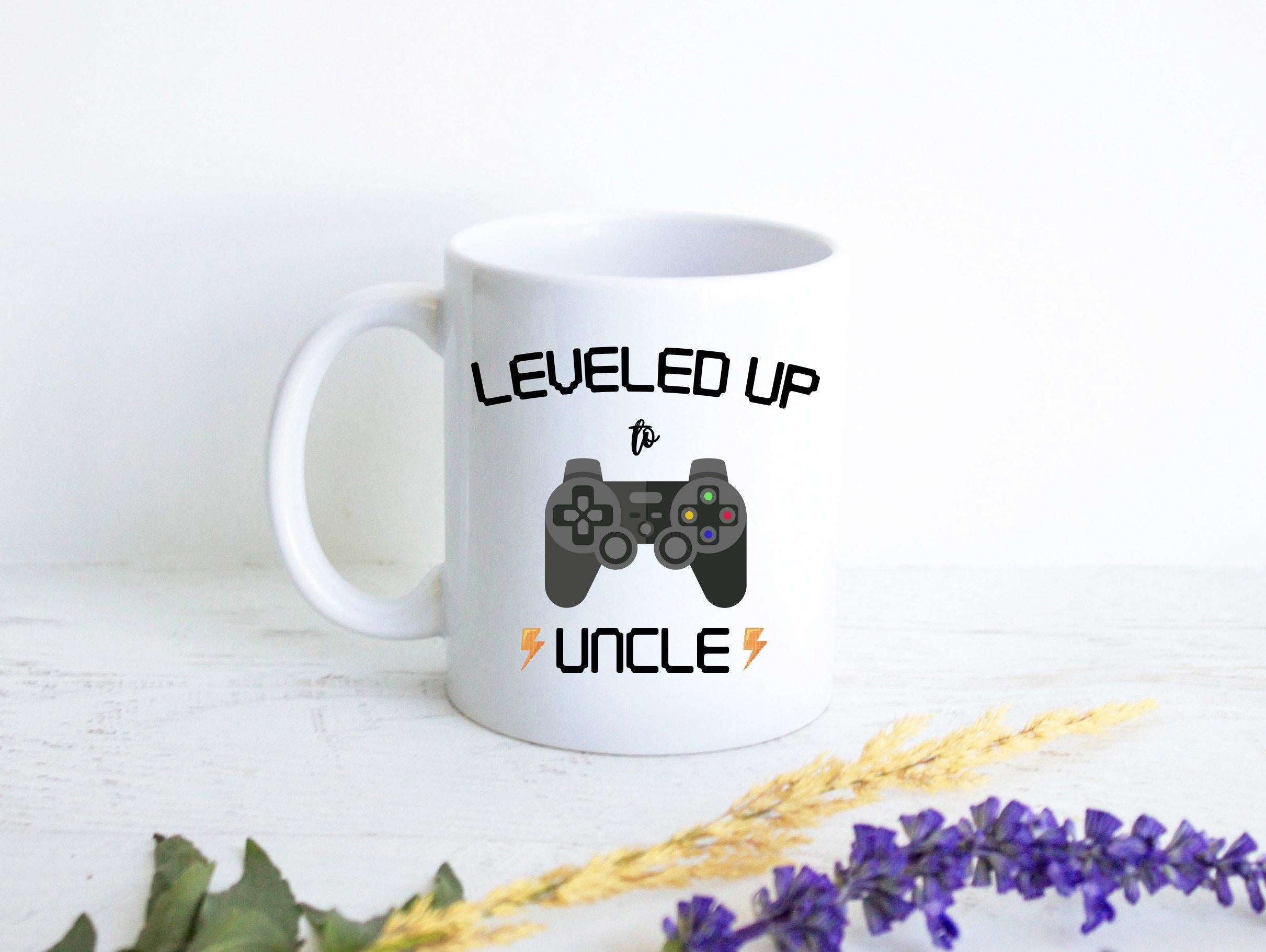 Leveled Up to Uncle Playstation - White Ceramic Mug