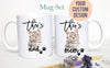 Personalized Persian Cat Mom and Dad Individual or Mug Set - White Ceramic Custom Mug
