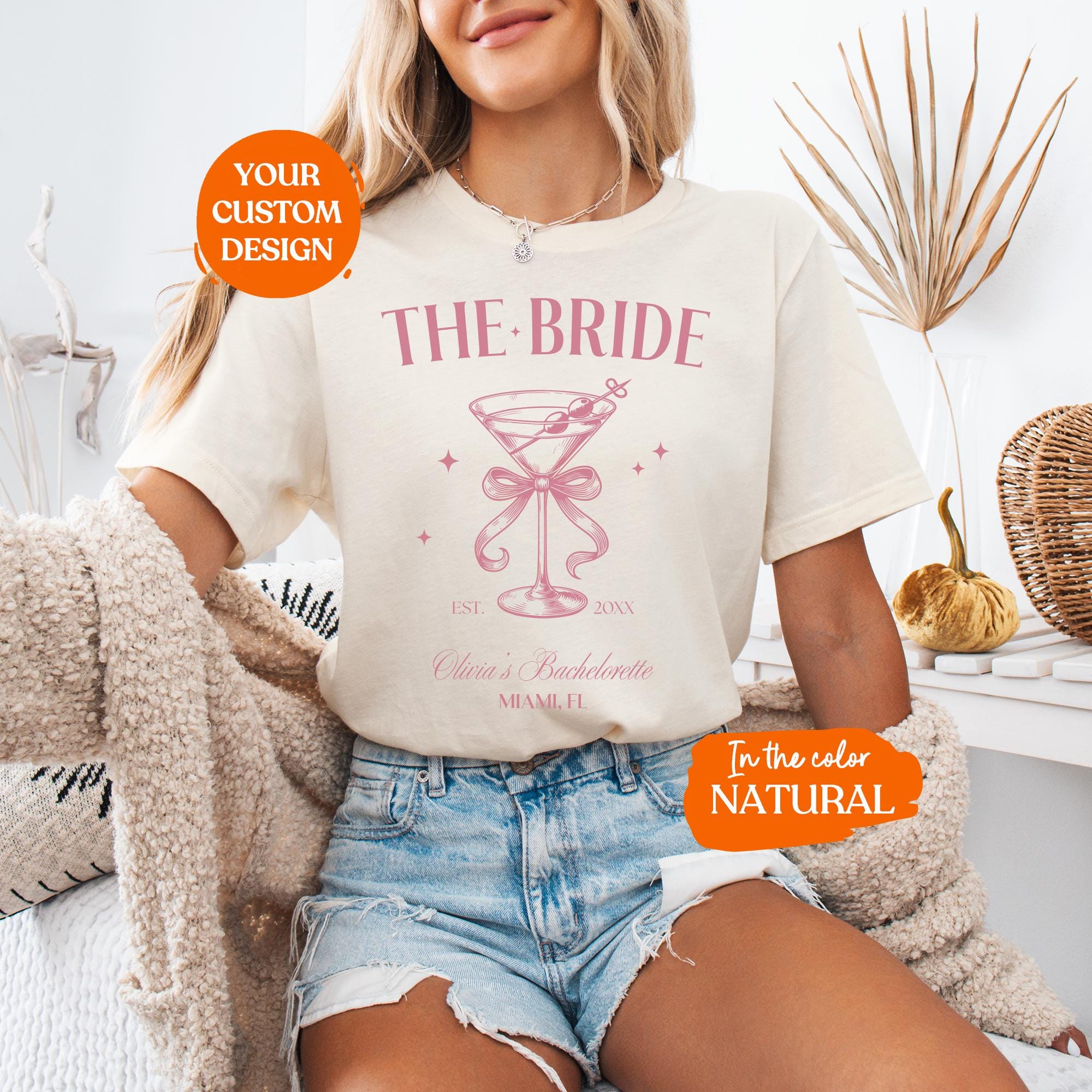 Custom Bride Bachelorette Party Shirt | The Bach Club The Bride Shirt, Personalized Bachelorette Shirt, Coquette Bachelorette,Bridal Party