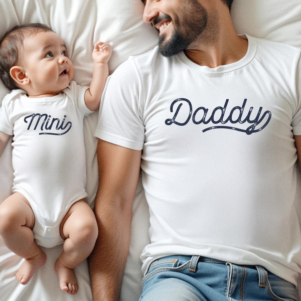 Mini and Daddy Tshirt and Bodysuit | Matching Shirts Bodysuit, Father's Day gift, Gift for Husband Dad Father Child Outfit Matching Dad Baby