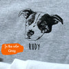 Custom Pet Portrait Sweatshirt: Dog or Cat Photo & Name, Memorial Gift