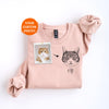 Custom Pet Portrait Sweatshirt: Dog or Cat Photo & Name, Memorial Gift