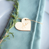 Custom Wooden Heart Place Card